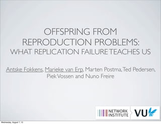 Offspring from Reproduction Problems: what replication failure teaches us 