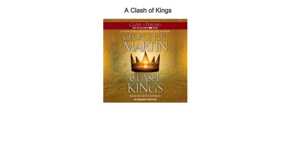 a clash of kings audiobook youtube