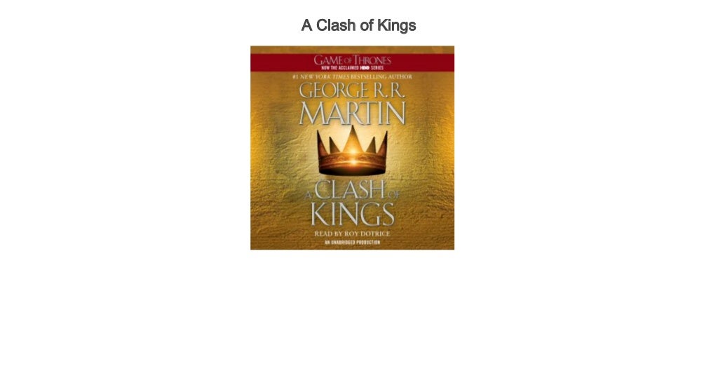 clash of kings audiobook length clash of kings audiobook length