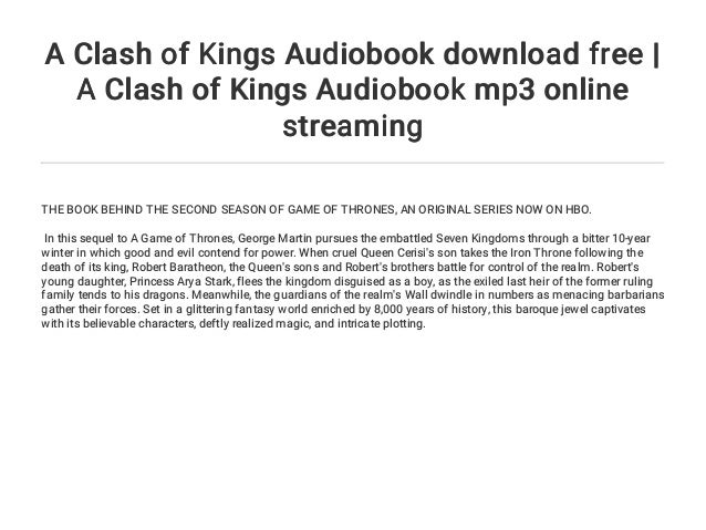 a clash of kings audiobook mp3 download a clash of kings audiobook mp3 download