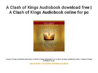 a clash of kings audiobook length