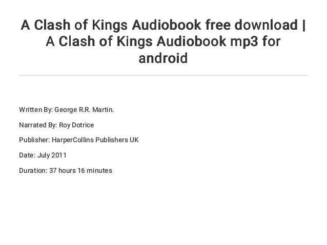 a clash of kings audiobook mp3 download a clash of kings audiobook mp3 download