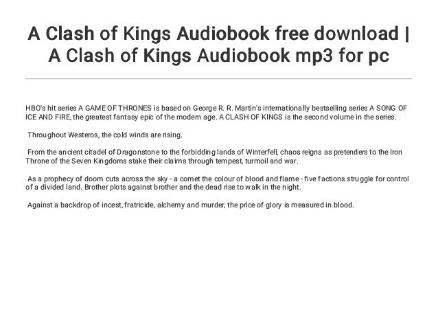 a clash of kings audiobook mp3 a clash of kings audiobook mp3