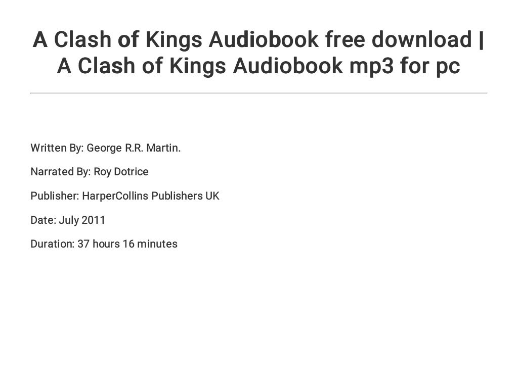 a clash of kings audiobook mp3 a clash of kings audiobook mp3