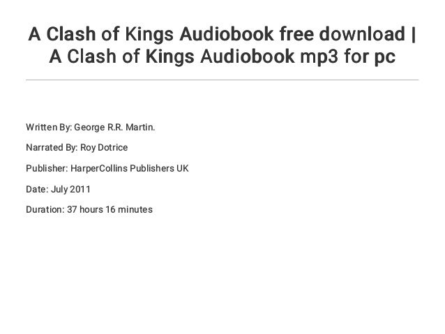 a clash of kings audiobook mp3 a clash of kings audiobook mp3