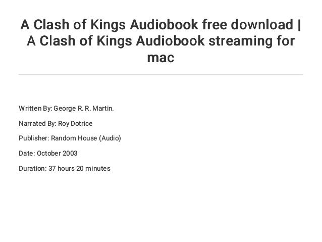 clash of kings audiobook chapters