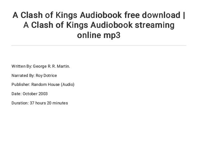clash of kings audiobook .mp3 clash of kings audiobook .mp3