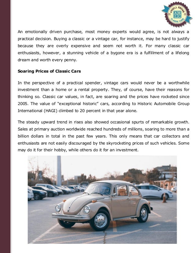 A Classic Car Investment Is It Worth It
