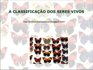 A CLASSIFICA ÇÃO DOS SERES VIVOS   http://biomaiskatiaqueiroz.blogspot.com/ 