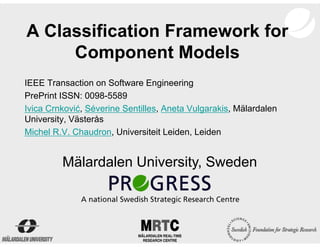 A Classification Framework For Component Models | PDF