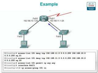 Cisco Router Acl Example Acl cisco | PPTX