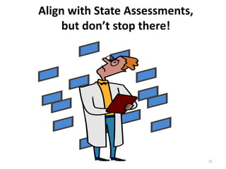 Align with State Assessments, 
but don’t stop there! 
21 
 