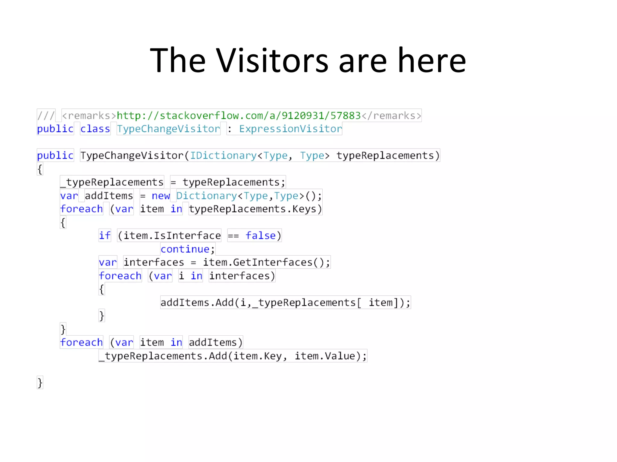 The Visitors are here
 