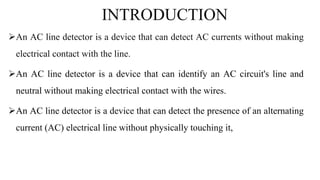 AC LINE DETECTOR using transistor for AC current detection | PDF