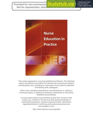 A Clinical Internship Model For The Nurse Practitioner Programme | PDF
