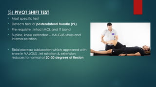 Anterior cruciate ligaments injury ortho | PPTX