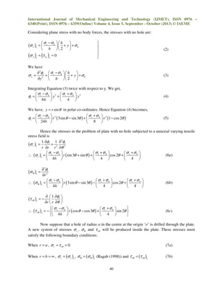 A closed form solution for stress concentration around a circular hole ...