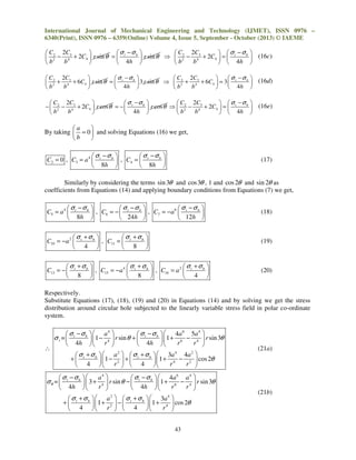A closed form solution for stress concentration around a circular hole ...