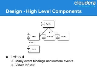 Design - High Level Components




● Left out
  ○ Many event bindings and custom events
  ○ Views left out
 