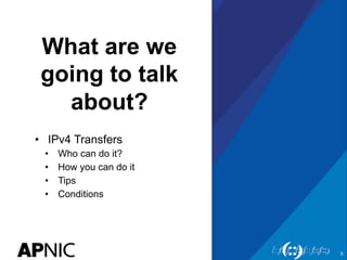 A Closer Look at IPv4 Transfer 