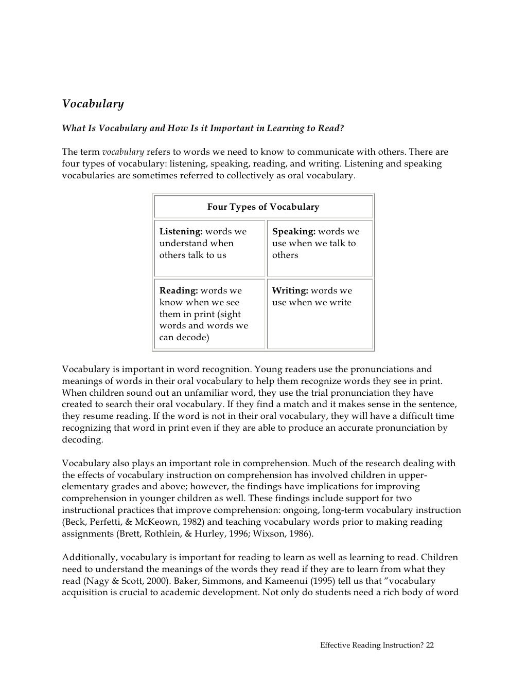 A Closer Look At The Five Essential Components Of Effective Reading I 