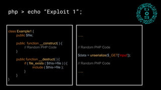 Closer look at PHP Unserialization by Ashwin Shenoi | PPT