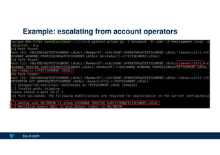 fox-it.com
Example: escalating from account operators
 