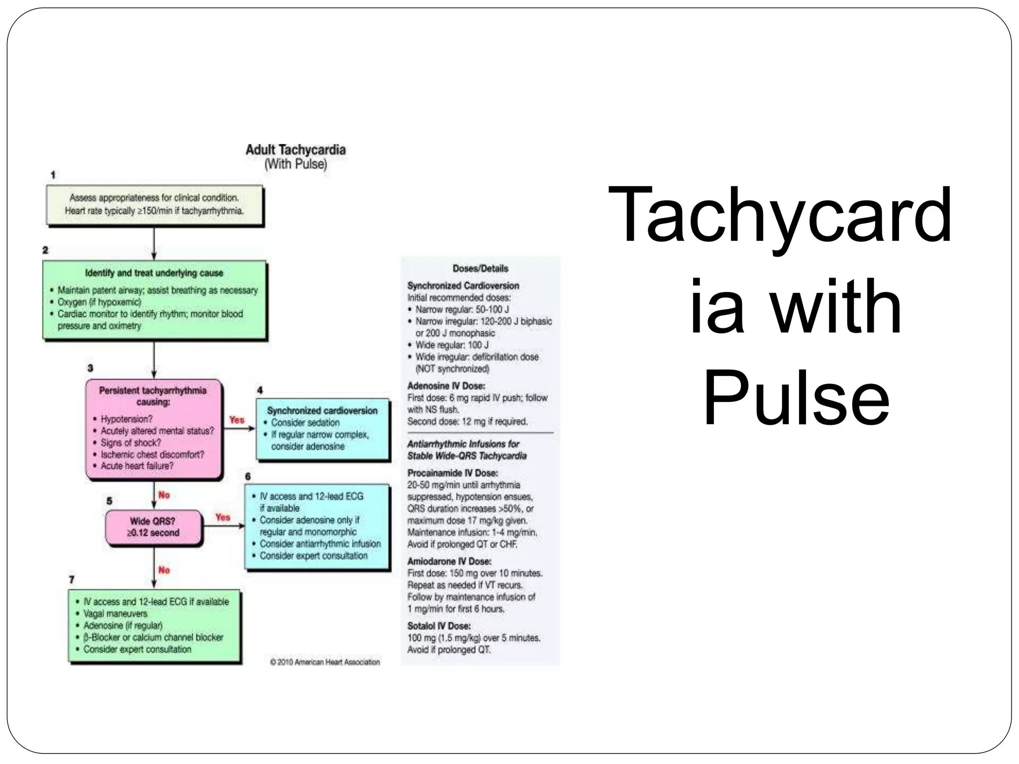 Tachycard
ia with
Pulse
 