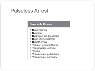 Pulseless Arrest
 