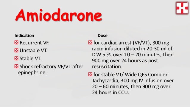 amiodarone iv drip dosage