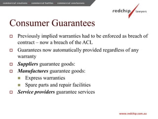 Consumer Guarantees 
