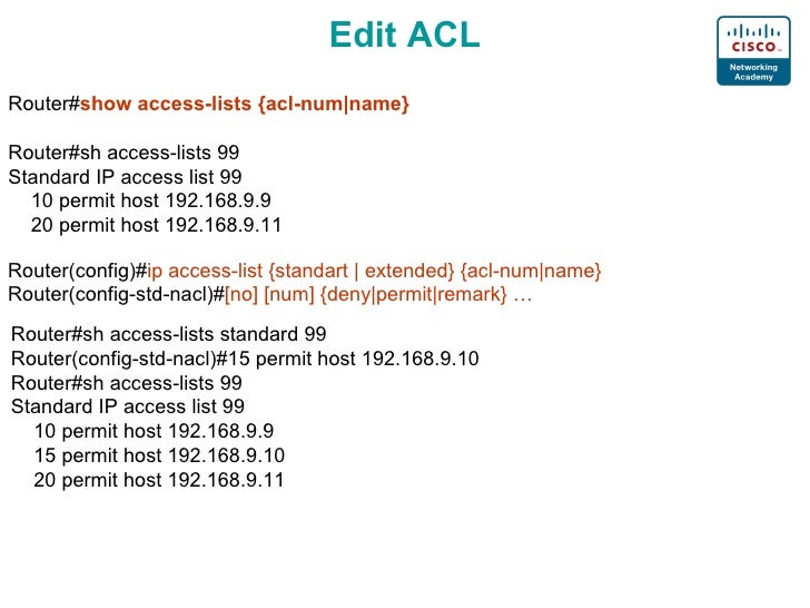 Cisco acl