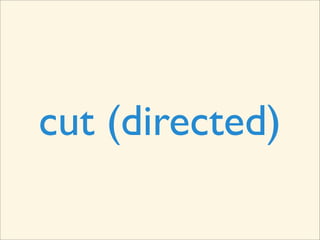 cut (directed)
 