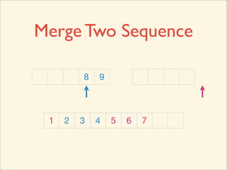 Merge Two Sequence

         8   9



 1   2   3   4   5   6   7
 
