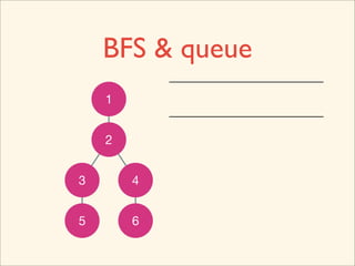 BFS & queue
    1


    2


3       4


5       6
 