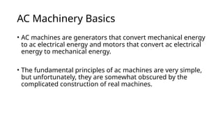 AC MACHINERY FUNDAMENTALS in three phase | PPTX
