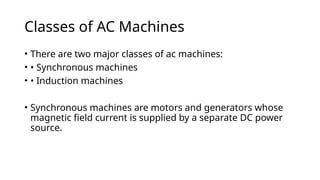 AC MACHINERY FUNDAMENTALS in three phase | PPTX
