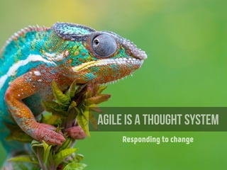Responding to change
AGILE is a thought system
 