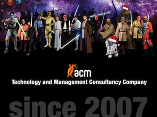 Founded in 2007
Pioneer and Leader in Agile Processes and Practices in the
region.
A Technology and Management Consultancy Company
Technology and Management Consultancy Company
 