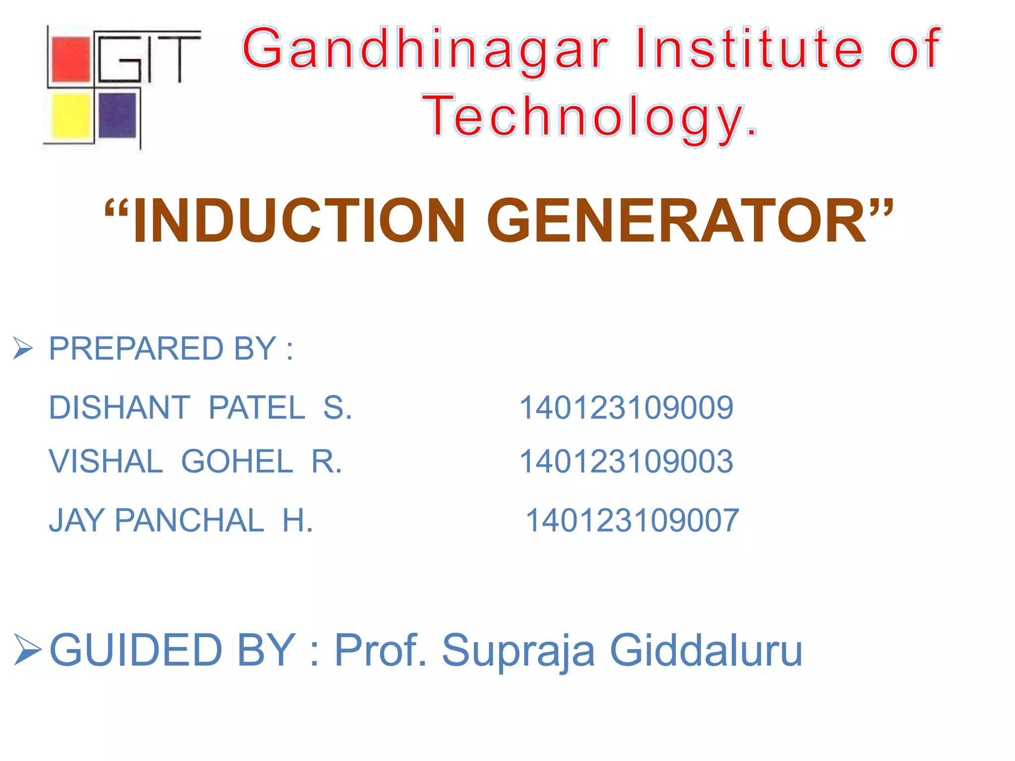 induction generator PPT