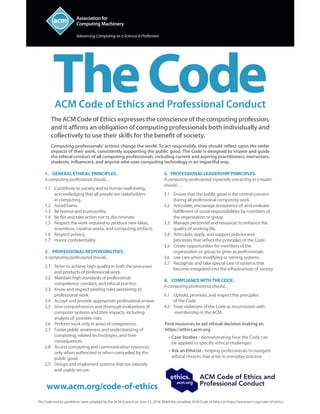 Acm code of ethics