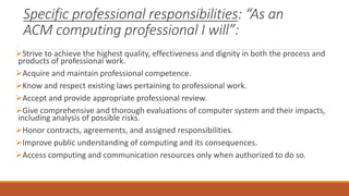 ACM code of ethics | PDF