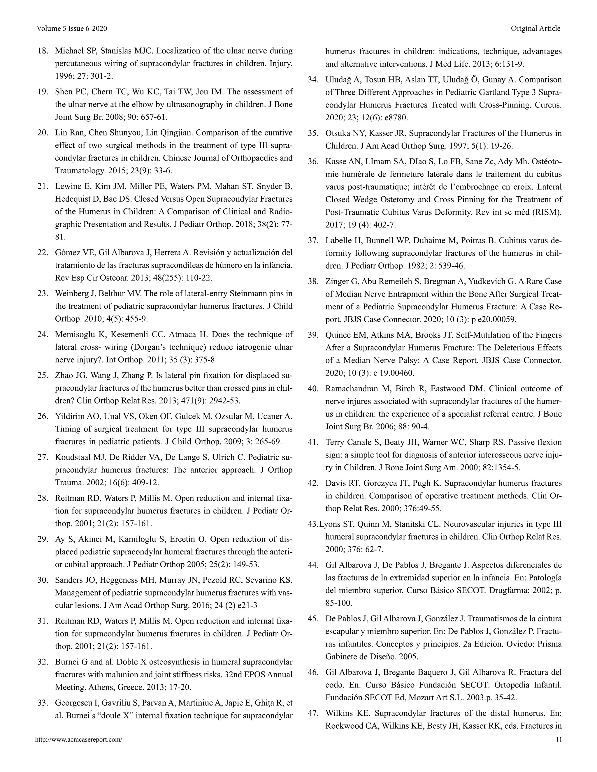 ‘Double X’ Cross Fixationin Paediatric Supracondylar Humerus Fractures ...