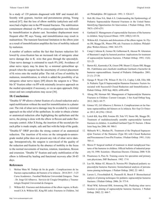 ‘Double X’ Cross Fixationin Paediatric Supracondylar Humerus Fractures ...