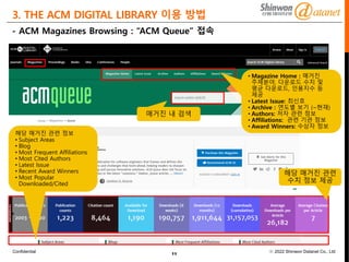 ACM Digital Library 매뉴얼