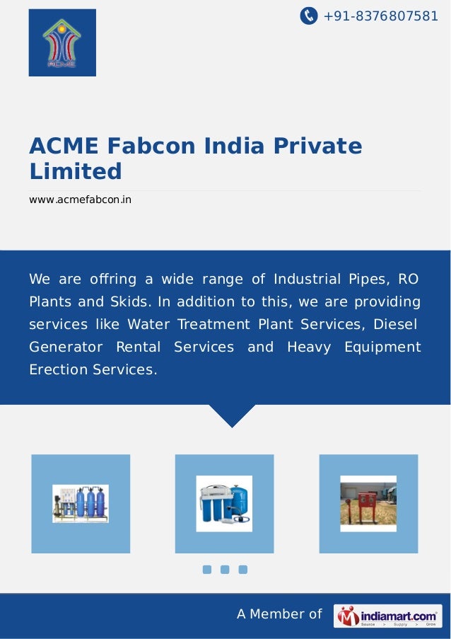 Acme fabconindiaprivatelimited