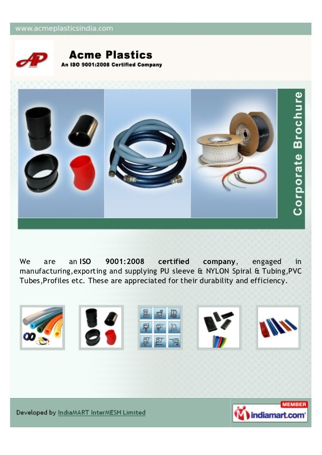 Acme Plastics India, Faridabad, Plastic & Rubber Molded Products