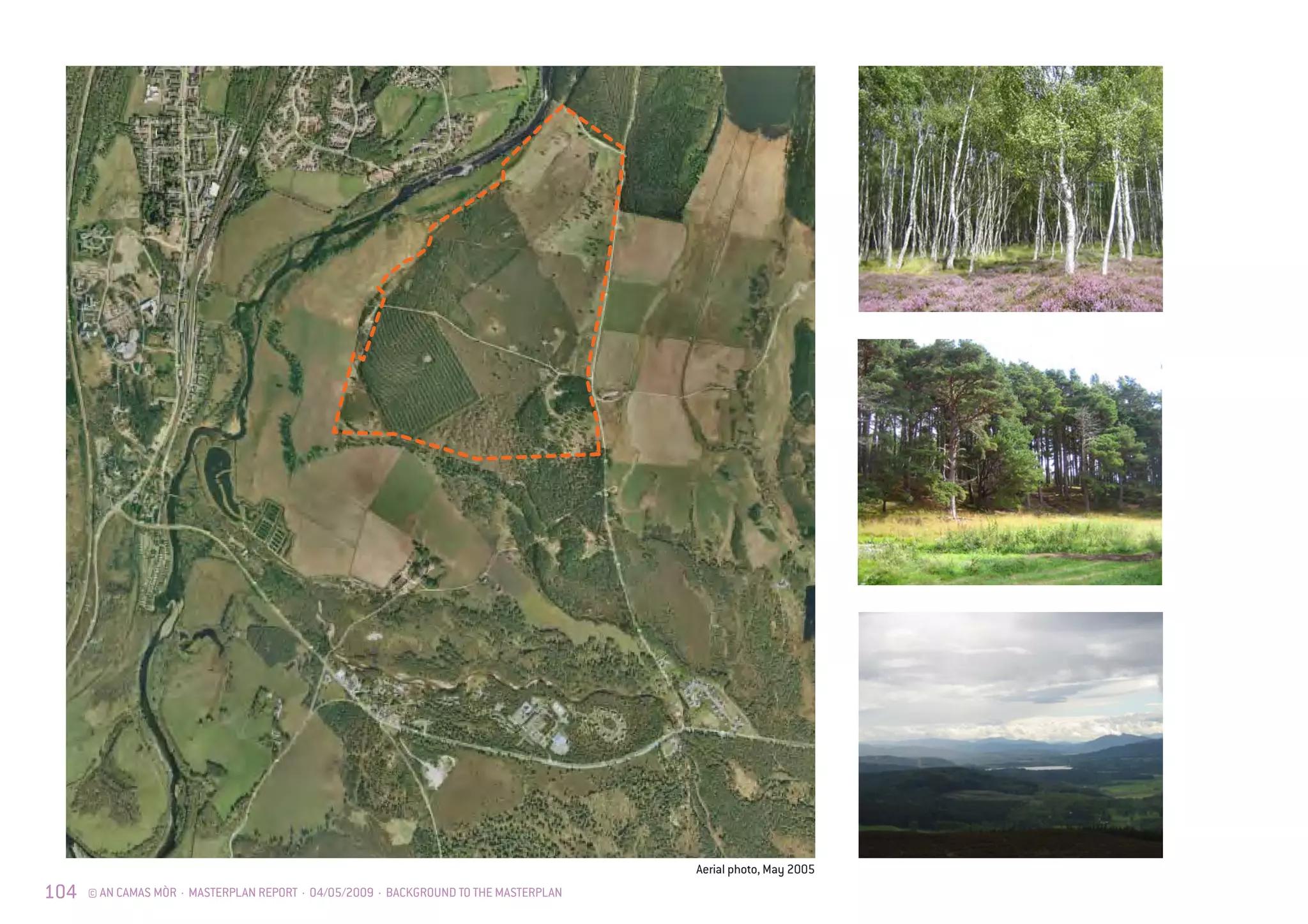 104 © AN CAMAS MÒR · MASTERPLAN REPORT · 04/05/2009 · BACKGROUND TO THE MASTERPLAN
Aerial photo, May 2005
 