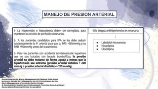 MANEJO DE PRESION ARTERIAL
 