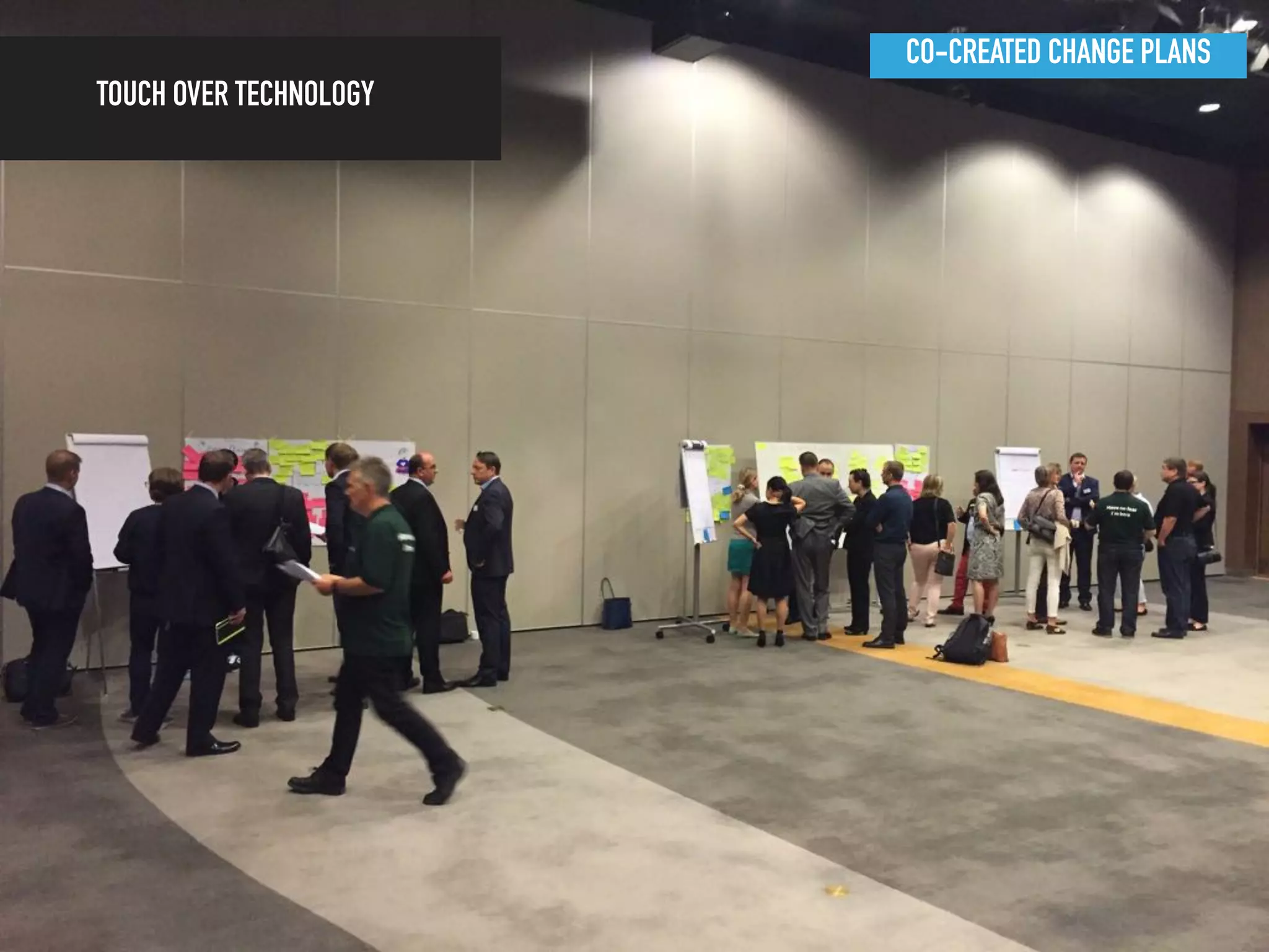 CO-CREATED CHANGE PLANS
TOUCH OVER TECHNOLOGY
 